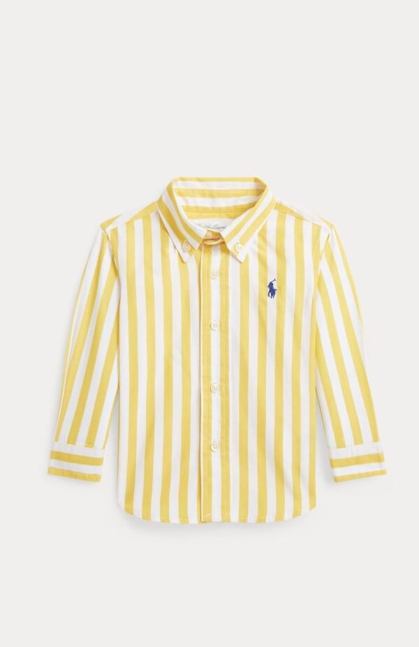 Polo Ralph Lauren camicia baby a righe con ricamo pony