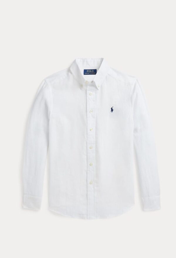 Polo Ralph Lauren camicia in lino con ricamo pony - immagine 4